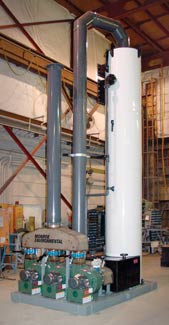 Ethylene Oxide Wet Scrubber 1,400 CFM Scrubbing System, UV Stabilized Polypropylene Construction for HCN Removal