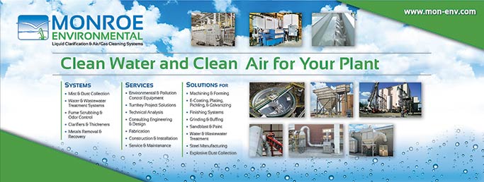Display banner for Monroe Environmental IMTS Booth NC-650 Display banner for Monroe Environmental IMTS Booth NC-650