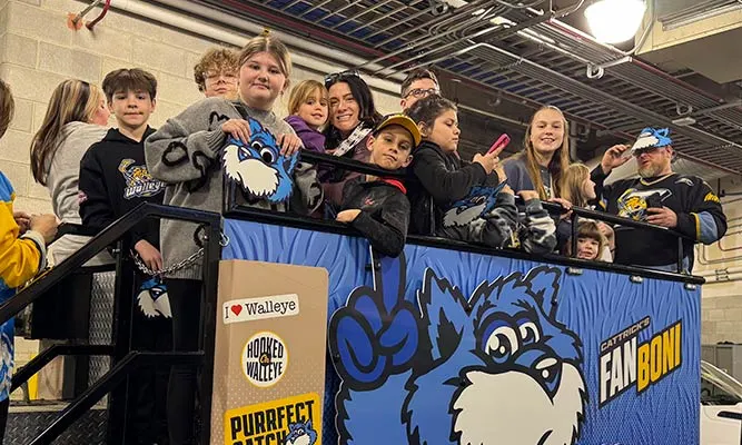 employees at hockey game 2026