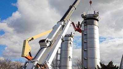 The rebuilding and modification of two Air Stripping Towers for a municipal plant.
