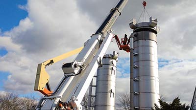 The rebuilding and modification of two Air Strippers for a municipal plant.