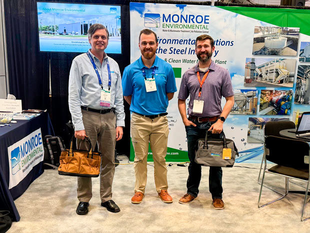 Winners of Carhartt tool and utility bags in Monroe's booth raffle at AISTech
