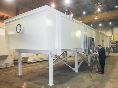 Systems check of API Separator before shipment API Separator in shop