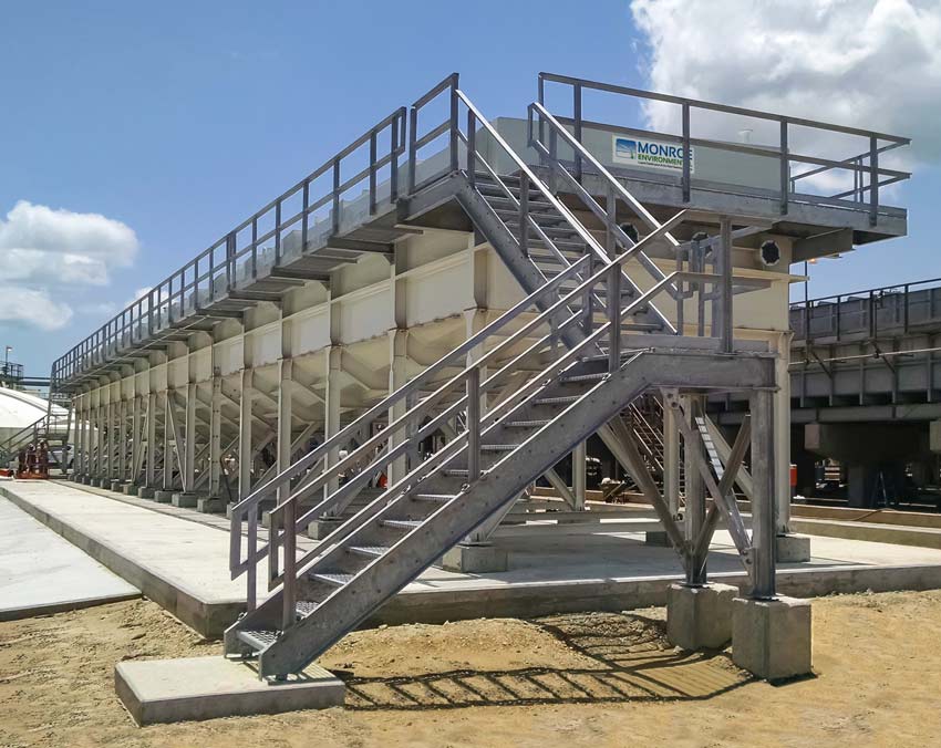 2,500 GPM API Oil/Water Separator to separate oils and solids from stormwater and wastewater generated at an oil refinery.