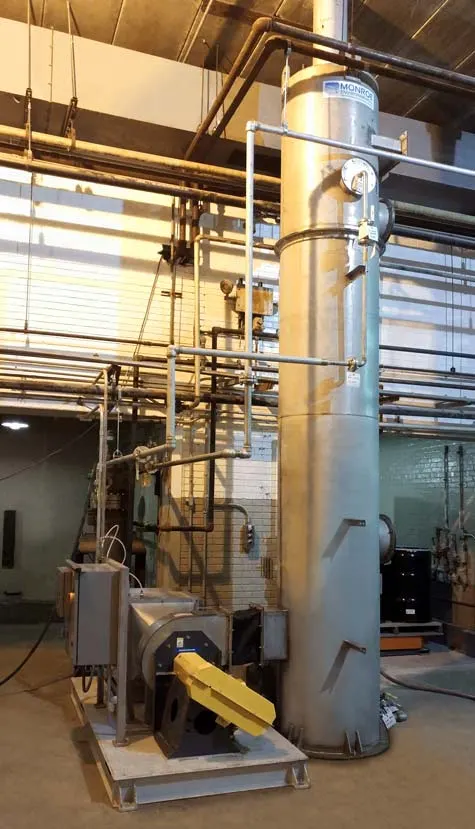 Air Stripper, 304 SS construction Air Stripper, 304 SS construction to remove ammonia from ethylene glycol