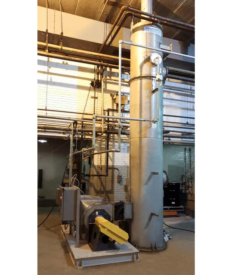 Air Stripper removes ammonia fumes