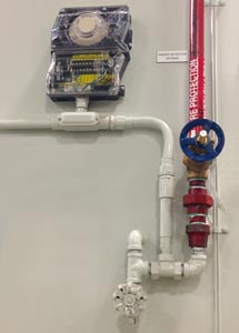 Dust Collector smoke detector & fire suppression sprinkler Dust Collector smoke detector