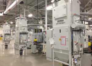 Cartridge Dust Collectors for dust filtration from grinding operation at an automotive manufacturing facility.