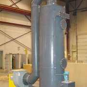 3,500 CFM Packed Tower Scrubber, PVC Construction for HCl Removal