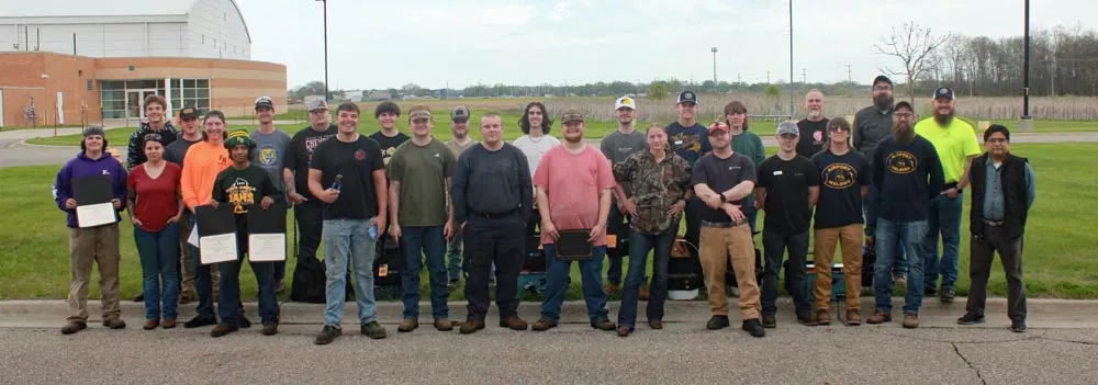 Participants of high school welding competition at Monroe County Community College