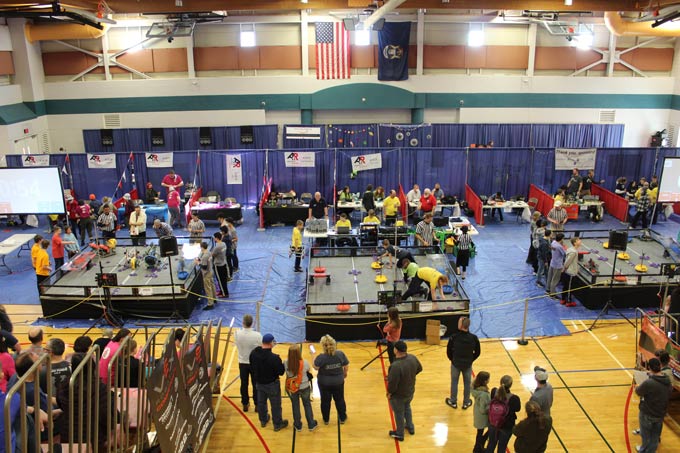 Robotics tournament at Monroe County Community College