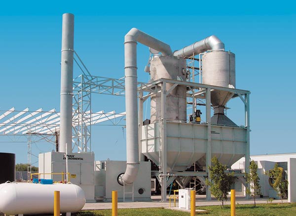 Multi-Stage Scrubbing System Scrubbing System for Incinerator Exhaust at an Industrial Waste Processing Plant