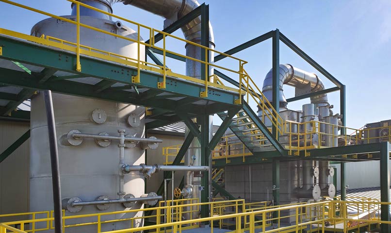 53,000 ACFM Spray Quench Tower system to capture ammonia and particulate