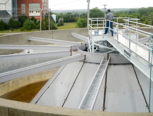 Solids Contact Circular Clarifier for lime softening at potable water plant