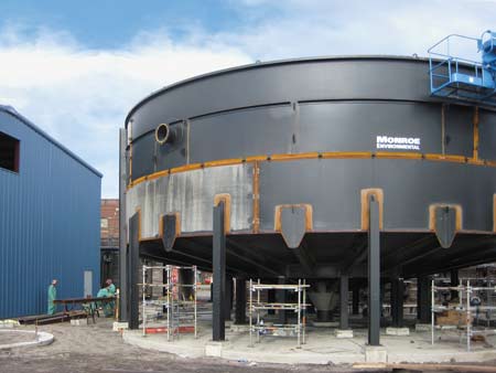 Installation and field coating of a Circular Thickener