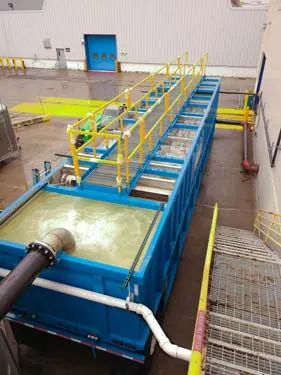 Mobile Water Treatment System to bypass circular clarifier during rebuild
