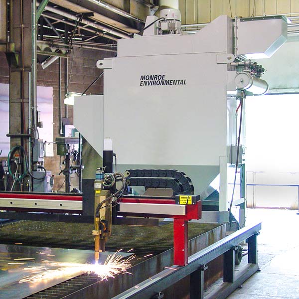 Industrial Dust Collector to capture exhaust from CNC plasma cutting operation