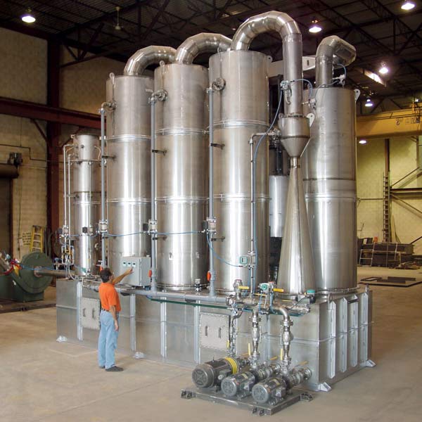 Stainless steel Multi-Stage Scrubbing System with Packed Bed Scrubbers, Venturi, Quench, & Carbon Adsorber to treat exhaust from a toxic gas incineration process