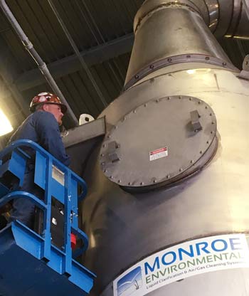 Air pollution equipment maintenance by Monroe’s experienced field service staff.