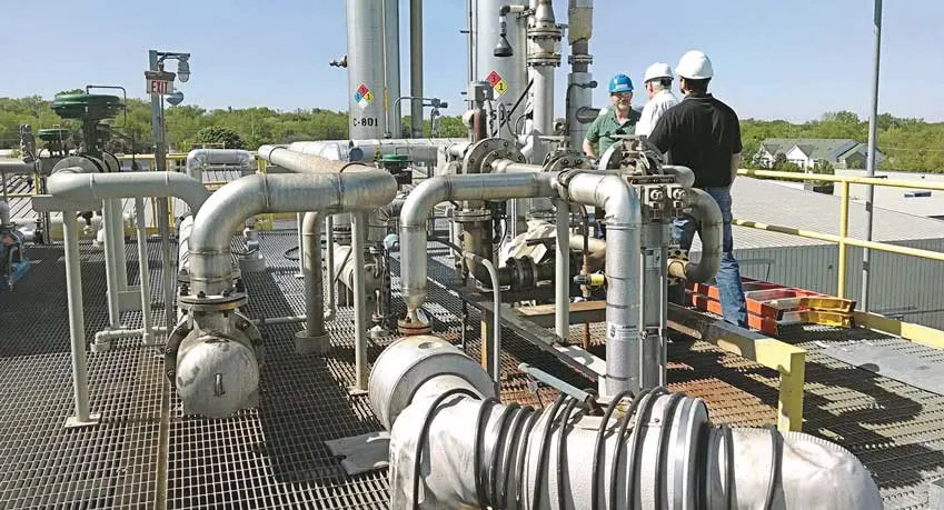 On-site visits & technical assistance for pollution control equipment Monroe Environmental application engineers at an on-site assessment