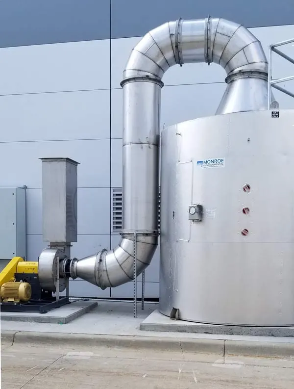 4,500 CFM Carbon Adsorber for VOC removal Carbon Adsorber for battery manufacturer's VOC abatement system