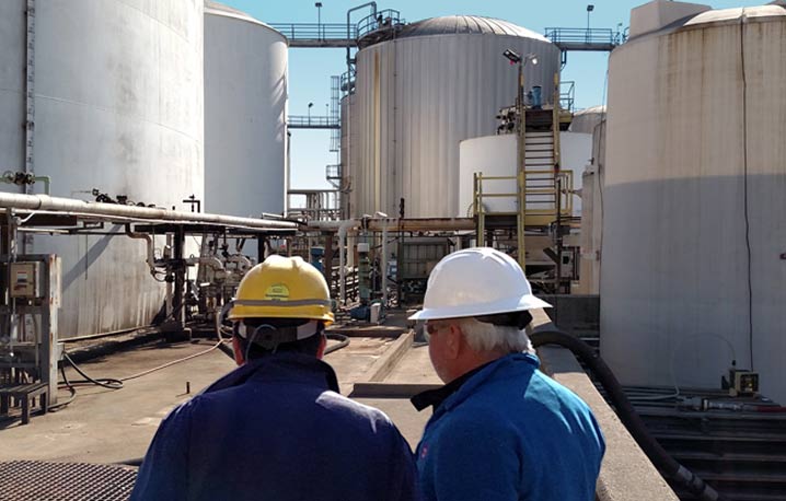 On-sight visit at downstream oil plant