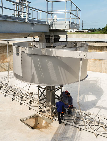 72 ft. diameter Circular Clarifier for a paper mill