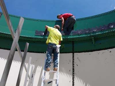 Installation of a 30ft Circular Thickener to treat solids at a mining facility.