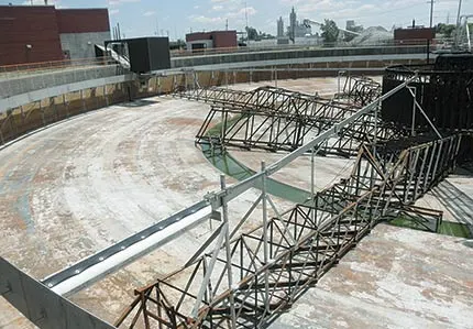clarifier internals before rebuild clarifier internals before rebuild