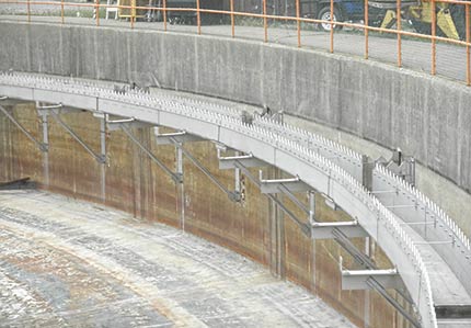 Clarifier rebuild stainless steel weirs Clarifier rebuild stainless steel weirs