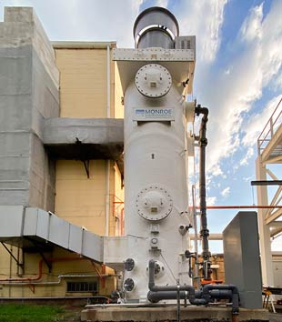 13,000 SCFM Packed Tower Wet Scrubber for the removal of H2S fumes