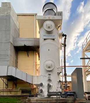 13,000 SCFM Packed Tower Wet Scrubber for the removal of H2S fumes