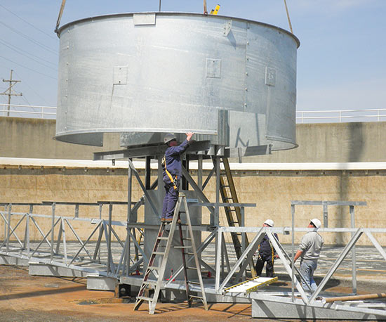Installation of a Primary Circular Clarifier for municipal Installation of a Primary Circular Clarifier for a municipal wastewater treatment plant