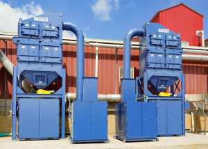 Cartridge Dust Collector to exhaust crystalline dust for a brick and terra cotta manufacturing facility