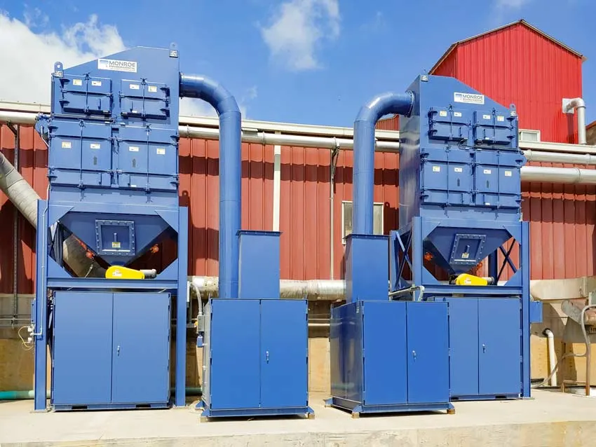 Cartridge Dust Collection Systems to exhaust crystalline dust for a brick and terra cotta manufacturing facility