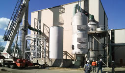 Packed Tower Scrubber for SO2 removal from waste incinerator exhaust, 316 stainless steel construction