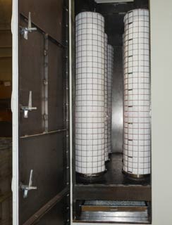 Fiber Bed Mist Collector view of candle filters Fiber Bed Mist Collector view of candle filters
