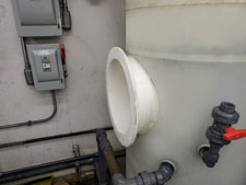 New access door for fume scrubber New access door for fume scrubber