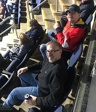 Monroe Environmental employes at the Toledo Walleye game