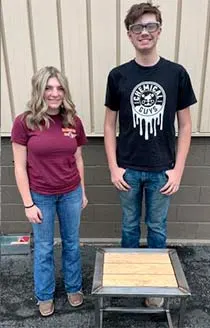 Ida students with table