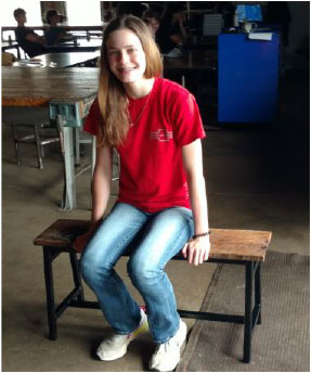 Bench constructed by Ida High School student Bench constructed by Ida High School student