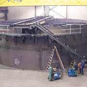 50 ft. diameter Circular Clarifier during final assembly in Monroe shop