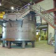 18 ft. steel tank Circular Thickener for an industrial steel manufacturer fully assembled in Monroe shop