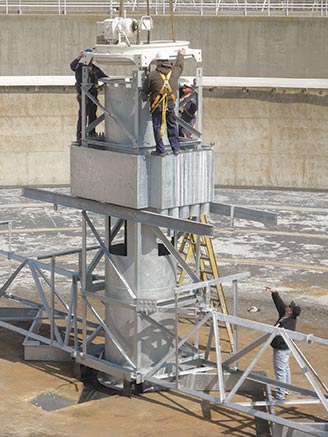 Circular Clarifier rebuild installation Circular Clarifier rebuild installation