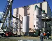 Packed Tower Scrubber for SO2 removal from waste incinerator exhaust, 316 stainless steel construction