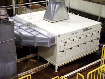 50,000 CFM Spiral Tube Mist Collector 50,000 CFM Oil Mist Collector with custom ductwork and airflow monitoring system for automotive plant