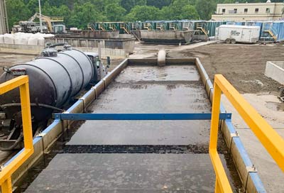 mobile clarifier for fracking wastewater