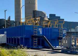 Two X-Flo Mobile Clarifiers for high-flow water treatment at a power plant