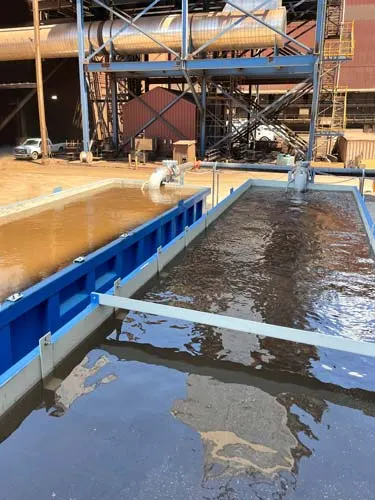 Mobile water treatment at steel mill