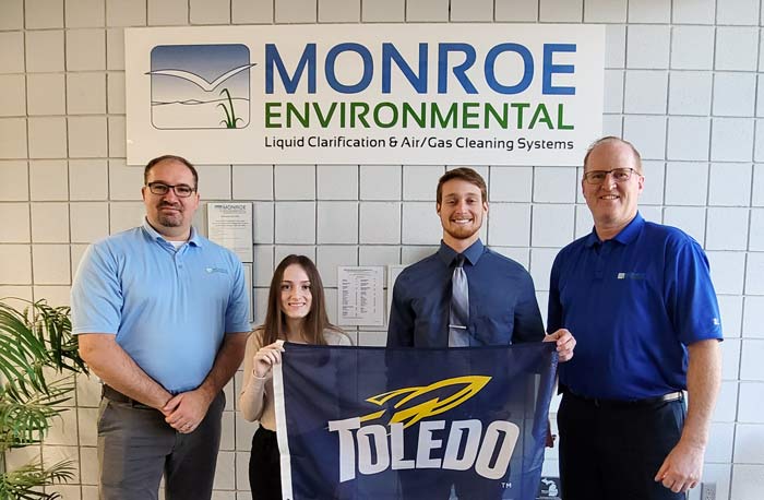 Engineering co-op students at Monroe Environmental